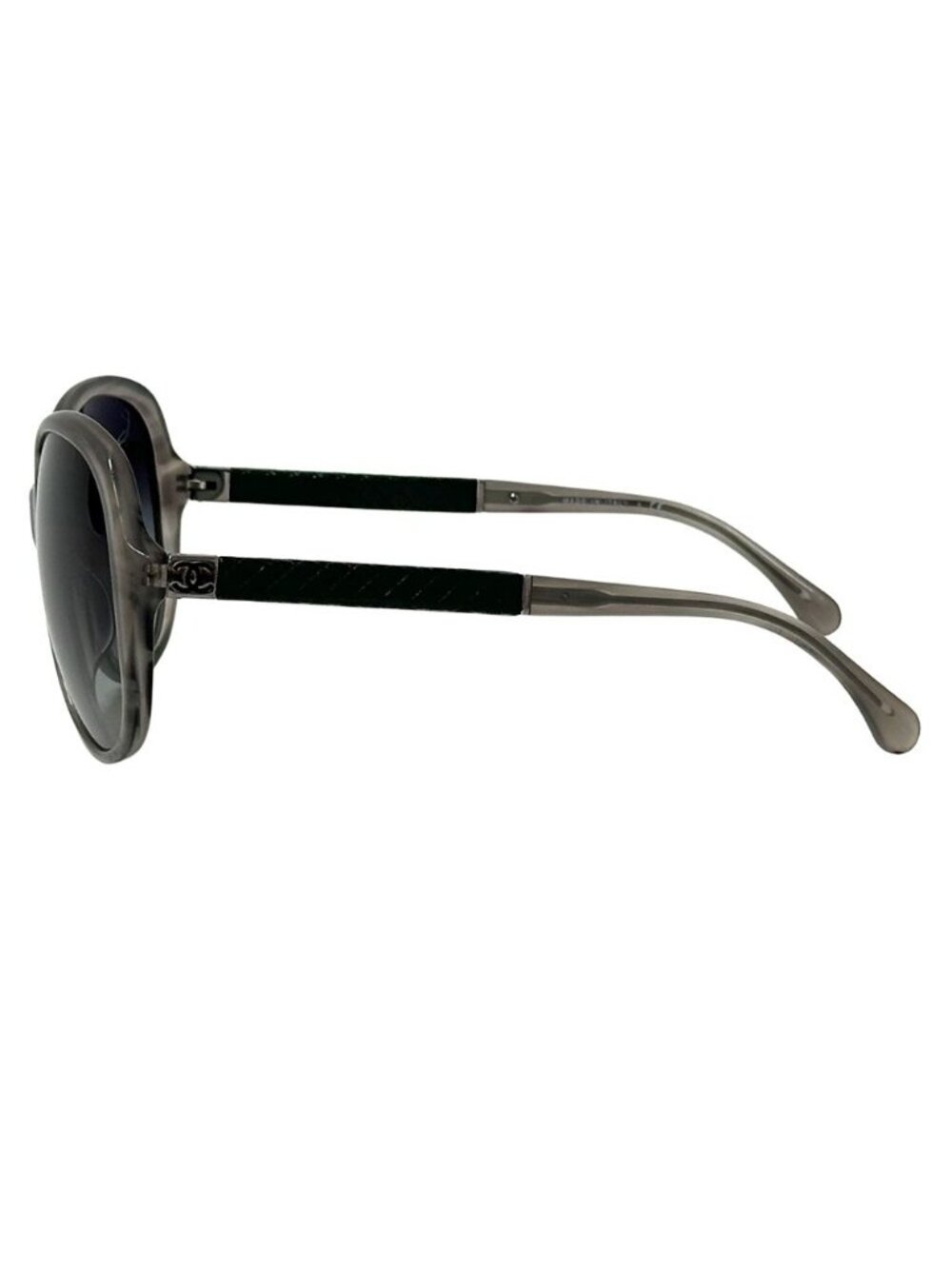 Chanel Sunglasses CC Logo Quilted Gray Black Eyewear - Picture 2 of 15